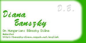diana banszky business card